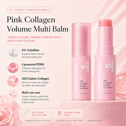 Chewroutine™ Pink Collagen Volume Balm Stick with 5% Volufiline 💖
