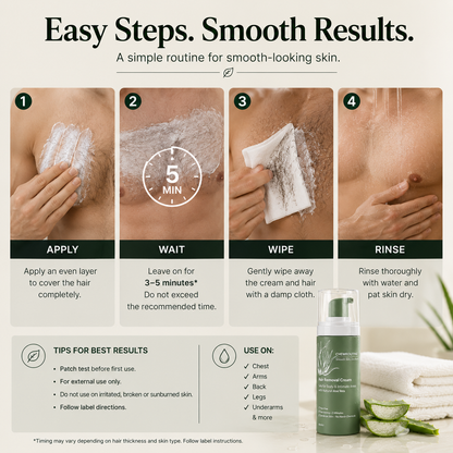 Chewroutine™ Natural Gentle Hair Removal Cream | For Women & Men, Sensitive Skin
