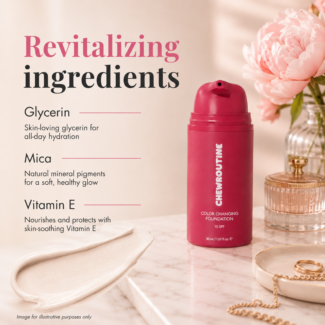 Chewroutine™ Adaptive Glow Foundation – A Monthly Ritual for Fresh-Looking Skin