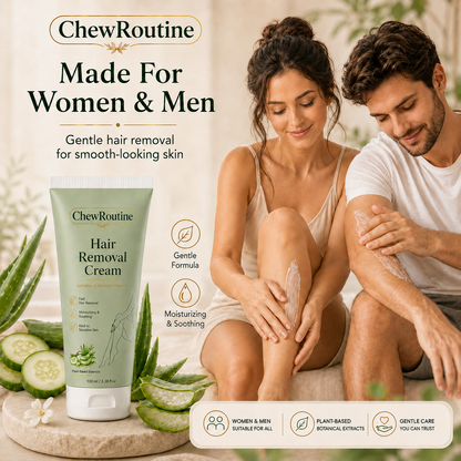 ChewRoutine™ Natural Gentle Hair Removal Cream | For Women & Men, Sensitive Skin