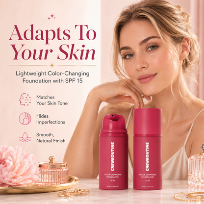 Chewroutine™ Adaptive Glow Foundation – A Monthly Ritual for Fresh-Looking Skin