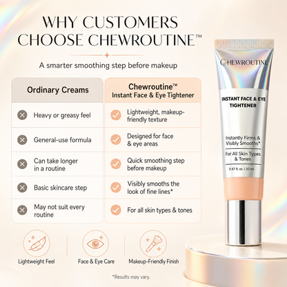 ChewRoutine™ Instant Face Tightener – Visible Smoothing in 60 Seconds, Progressive Results in 18 Days