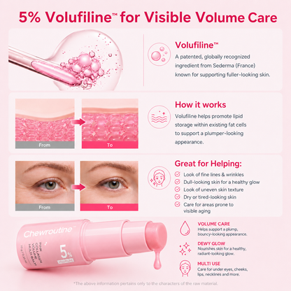 Chewroutine™ Pink Collagen Volume Balm Stick with 5% Volufiline 💖