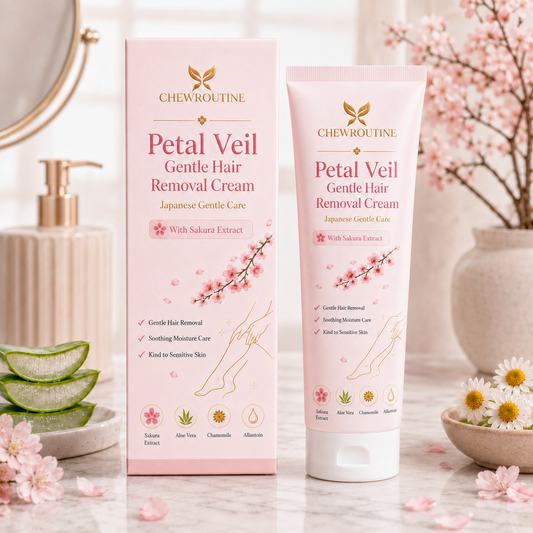 ChewRoutine™ Petal Veil Gentle Hair Removal Cream | For Women & Men, Sensitive Skin