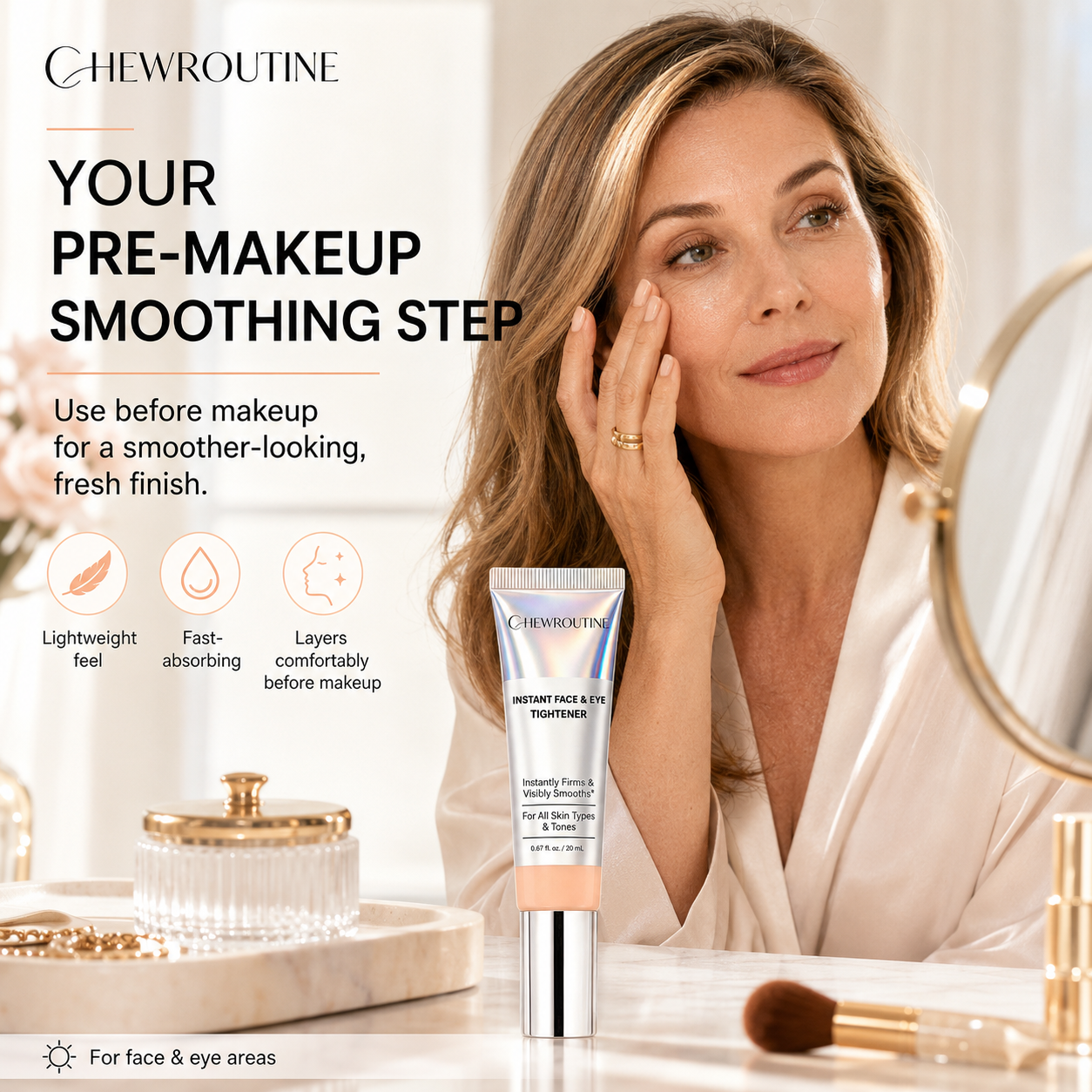 ChewRoutine™ Instant Face Tightener – Visible Smoothing in 60 Seconds, Progressive Results in 18 Days