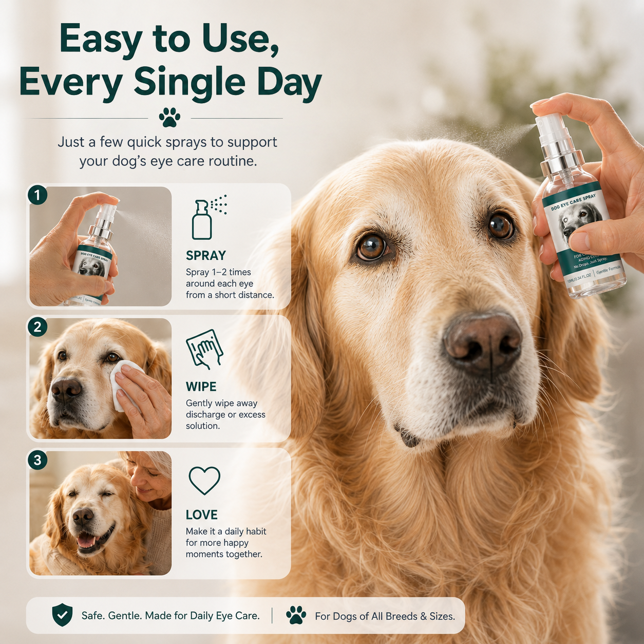 💥50K+ PET PARENTS TRUSTED💕 - ChewRoutine™ Pet Lutein Eye Care Spray