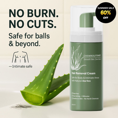 Chewroutine™ Natural Gentle Hair Removal Cream | For Women & Men, Sensitive Skin
