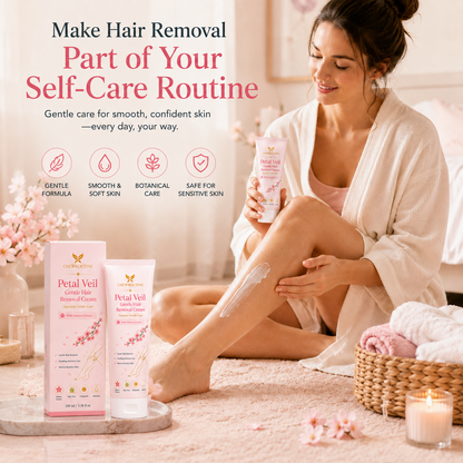 ChewRoutine™ Petal Veil Gentle Hair Removal Cream | For Women & Men, Sensitive Skin