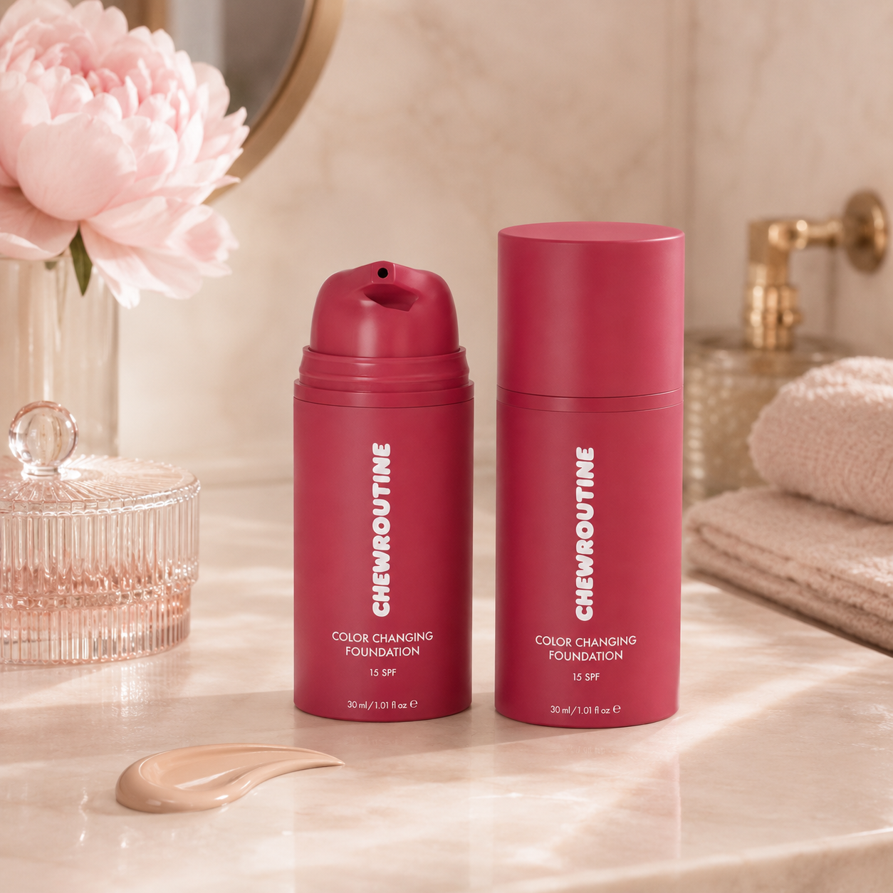Chewroutine™ Adaptive Glow Foundation – A Monthly Ritual for Fresh-Looking Skin