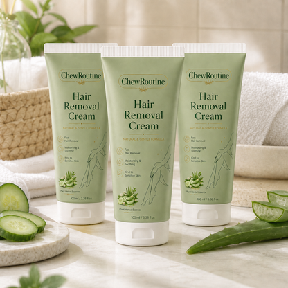 ChewRoutine™ Natural Gentle Hair Removal Cream | For Women & Men, Sensitive Skin