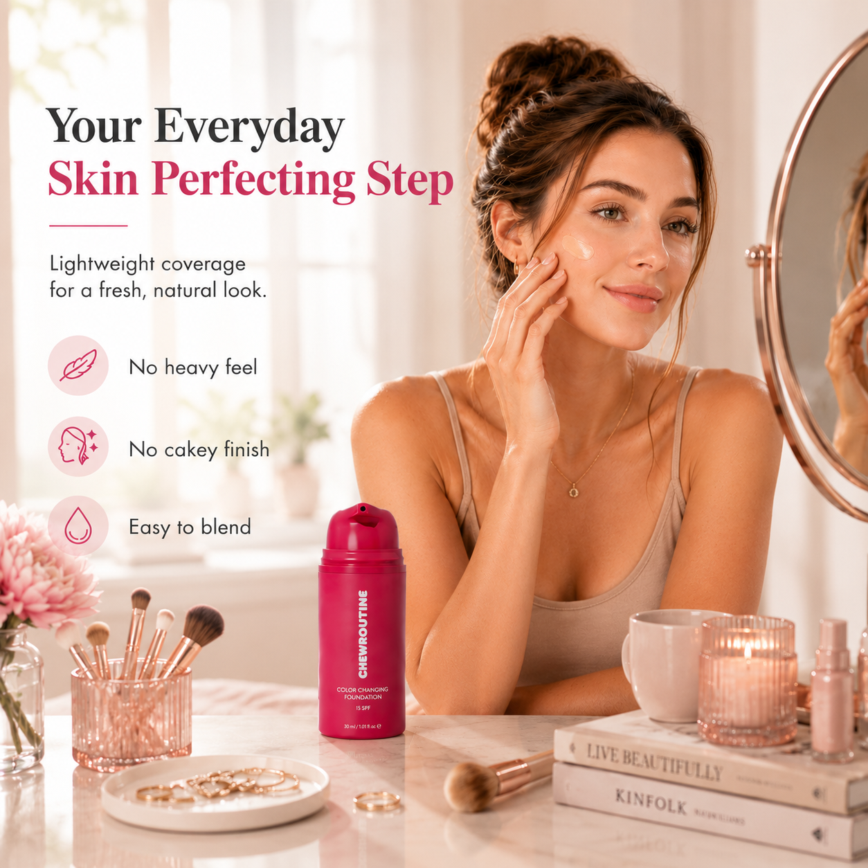 Chewroutine™ Adaptive Glow Foundation – A Monthly Ritual for Fresh-Looking Skin