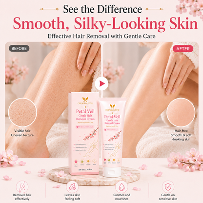 ChewRoutine™ Petal Veil Gentle Hair Removal Cream | For Women & Men, Sensitive Skin