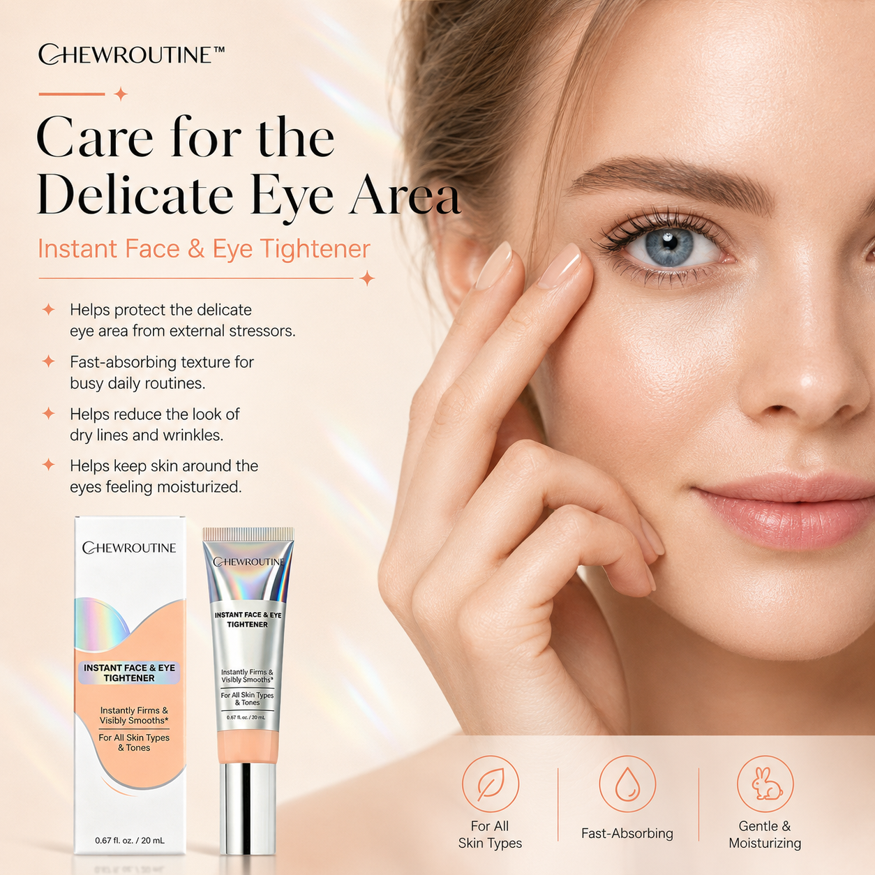 ChewRoutine™ Instant Face Tightener – Visible Smoothing in 60 Seconds, Progressive Results in 18 Days