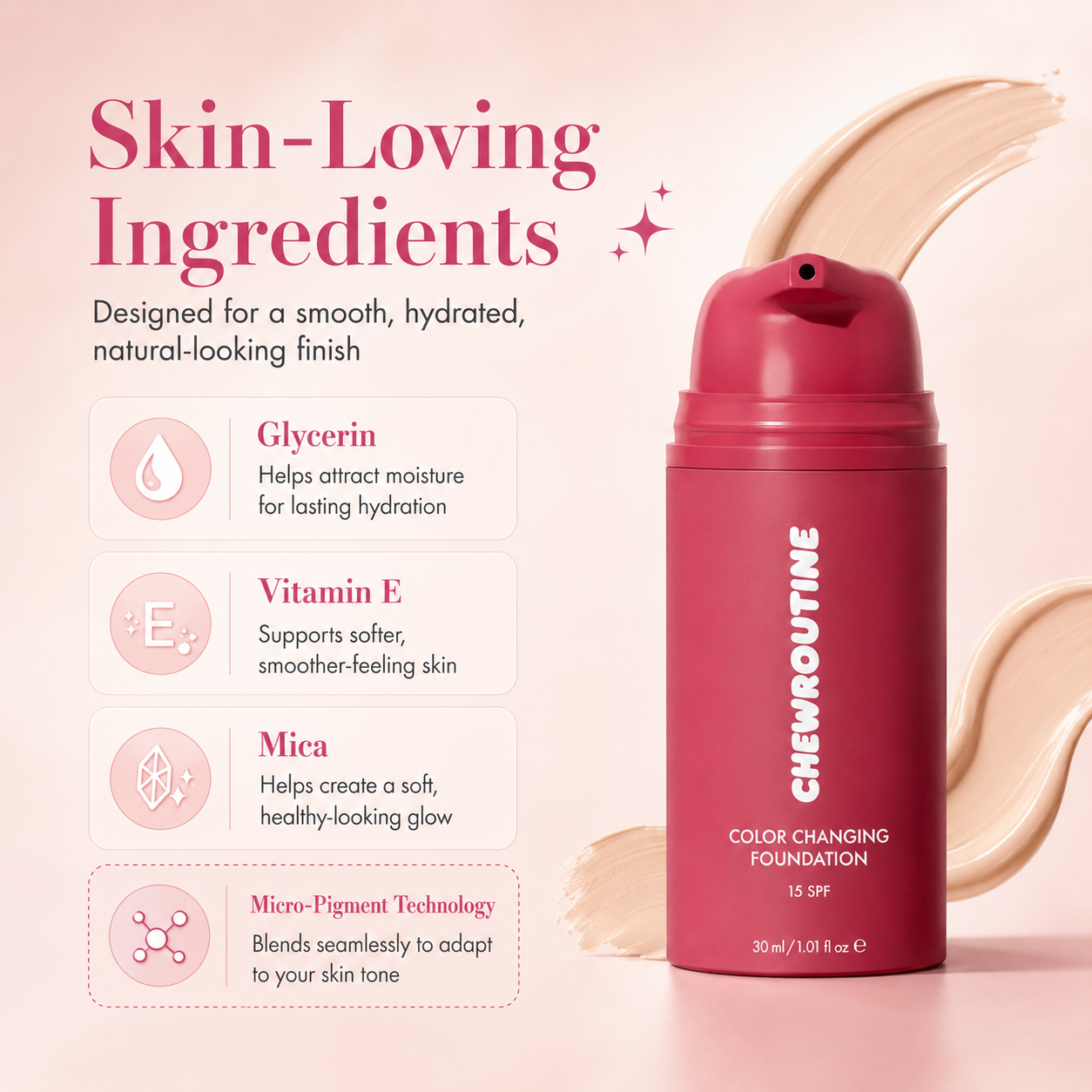Chewroutine™ Adaptive Glow Foundation – A Monthly Ritual for Fresh-Looking Skin