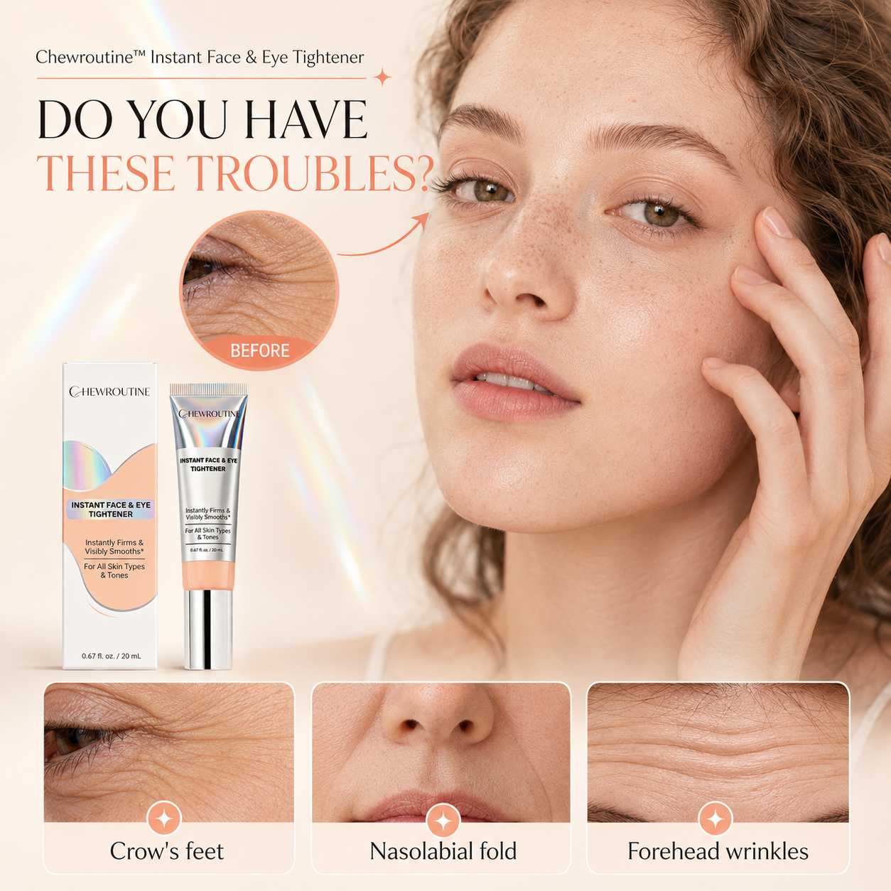 ChewRoutine™ Instant Face Tightener – Visible Smoothing in 60 Seconds, Progressive Results in 18 Days