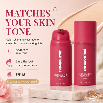 Chewroutine™ Adaptive Glow Foundation – A Monthly Ritual for Fresh-Looking Skin