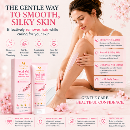 ChewRoutine™ Petal Veil Gentle Hair Removal Cream | For Women & Men, Sensitive Skin