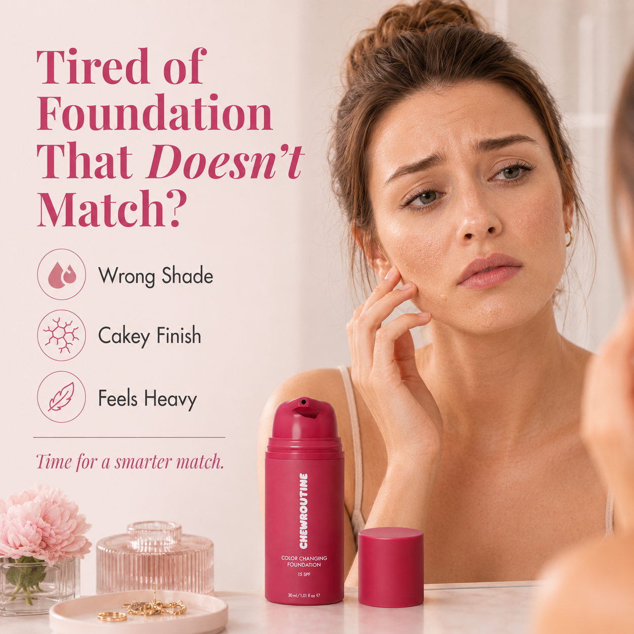 Chewroutine™ Adaptive Glow Foundation – A Monthly Ritual for Fresh-Looking Skin